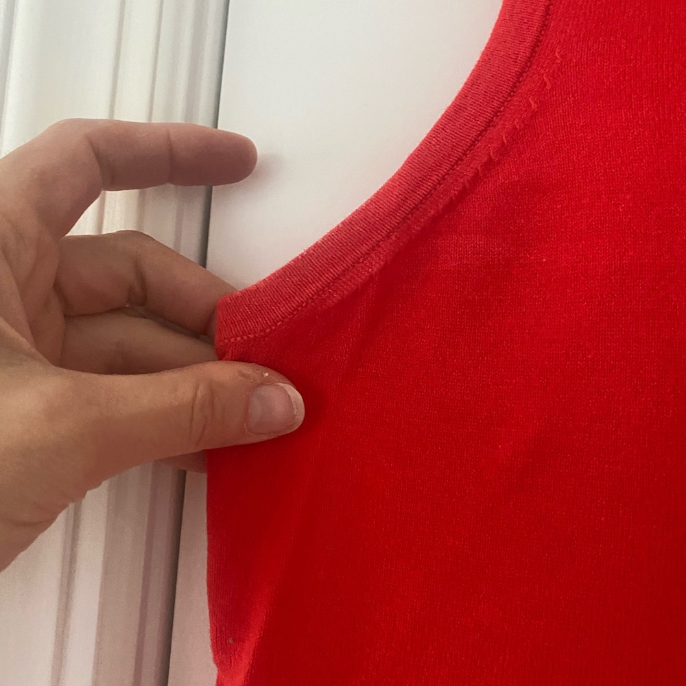 J. Crew Red Ruffle Tank - Picture 3 of 4